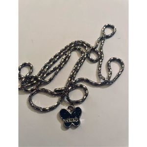 CUTE SPARKLE BLACK BUTTERFLY NECKLACE